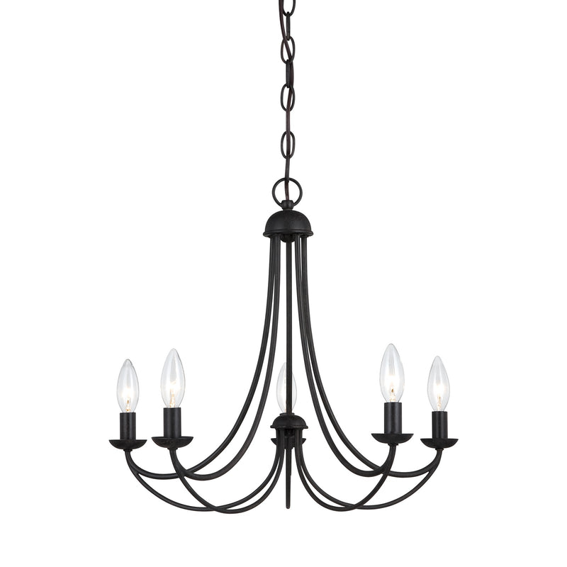 Quoizel Mirren 21in 5-Light Chandelier | Transitional Imperial Bronze Steel | Dining Room & Kitchen Island | 21 x 21 x 18 in | Model MRN5005IB
