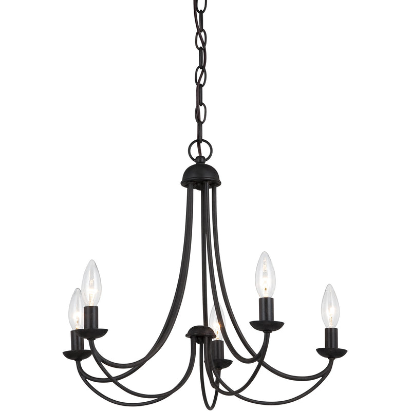 Quoizel Mirren 21in 5-Light Chandelier | Transitional Imperial Bronze Steel | Dining Room & Kitchen Island | 21 x 21 x 18 in | Model MRN5005IB