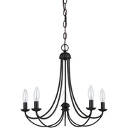 Quoizel Mirren 21in 5-Light Chandelier | Transitional Imperial Bronze Steel | Dining Room & Kitchen Island | 21 x 21 x 18 in | Model MRN5005IB