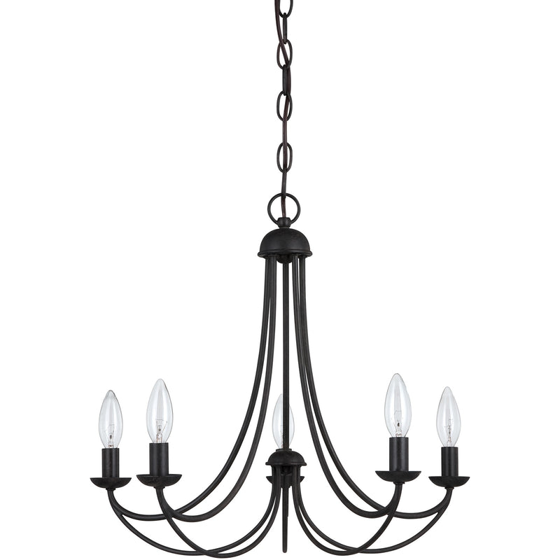 Quoizel Mirren 21in 5-Light Chandelier | Transitional Imperial Bronze Steel | Dining Room & Kitchen Island | 21 x 21 x 18 in | Model MRN5005IB