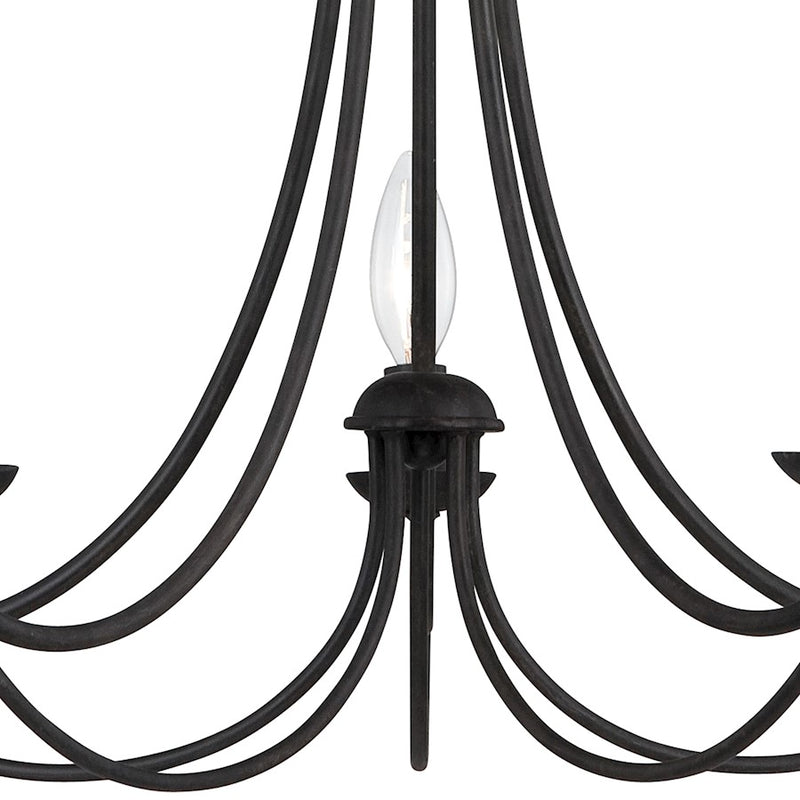 Quoizel Mirren 21in 5-Light Chandelier | Transitional Imperial Bronze Steel | Dining Room & Kitchen Island | 21 x 21 x 18 in | Model MRN5005IB