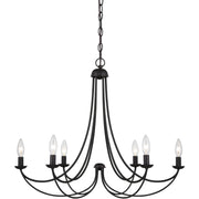 Quoizel Mirren 28in 6-Light Chandelier | Transitional Imperial Bronze Steel | Dining Room & Foyer | 28 x 28 x 23 in | Model MRN5006IB