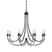 Quoizel Mirren 32in 8-Light Chandelier | Transitional Imperial Bronze Steel | Dining Room & Foyer | 32 x 32 x 28 in | Model MRN5008IB