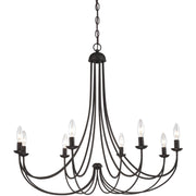 Quoizel Mirren 32in 8-Light Chandelier | Transitional Imperial Bronze Steel | Dining Room & Foyer | 32 x 32 x 28 in | Model MRN5008IB