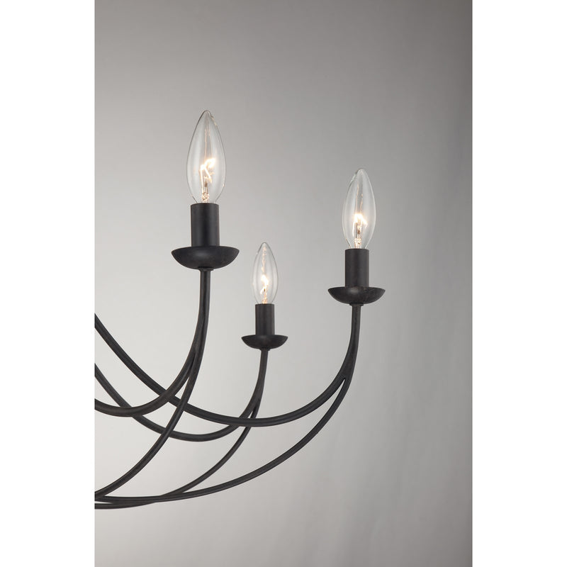 Quoizel Mirren 32in 8-Light Chandelier | Transitional Imperial Bronze Steel | Dining Room & Foyer | 32 x 32 x 28 in | Model MRN5008IB