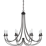 Quoizel Mirren 32in 8-Light Chandelier | Transitional Imperial Bronze Steel | Dining Room & Foyer | 32 x 32 x 28 in | Model MRN5008IB