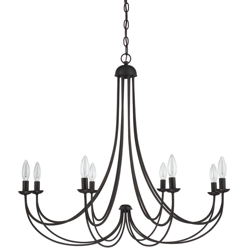 Quoizel Mirren 32in 8-Light Chandelier | Transitional Imperial Bronze Steel | Dining Room & Foyer | 32 x 32 x 28 in | Model MRN5008IB