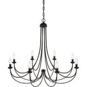 Quoizel Mirren 32in 8-Light Chandelier | Transitional Imperial Bronze Steel | Dining Room & Foyer | 32 x 32 x 28 in | Model MRN5008IB