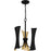 Quoizel Myla 3 Light Pendant, Black/Black Metal Shade Gold Inside