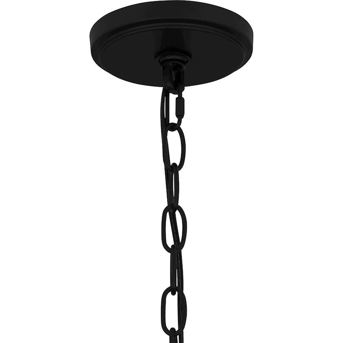 Quoizel Myla 3 Light Pendant, Black/Black Metal Shade Gold Inside