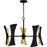 Quoizel Myla 10 Lt Chandelier, Black/Black Metal Shade Gold Inside - MYL5027MBK