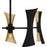 Quoizel Myla 10 Lt Chandelier, Black/Black Metal Shade Gold Inside