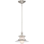 Quoizel 1 Light New England Mini Pendant in Brushed Nickel