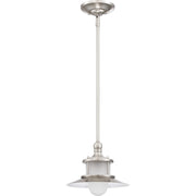 Quoizel 1 Light New England Mini Pendant in Brushed Nickel