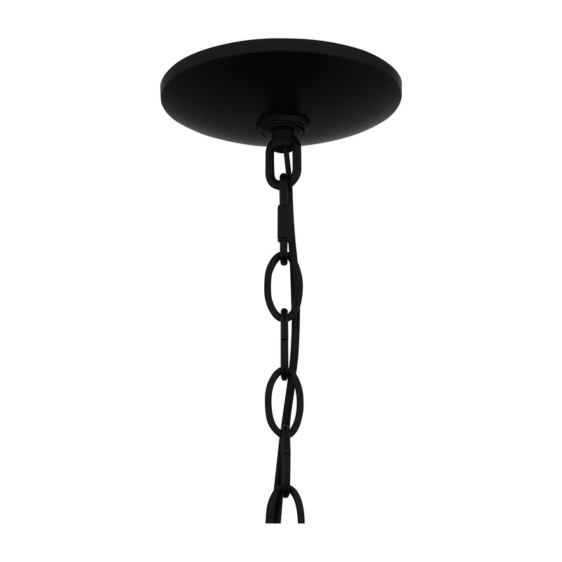Quoizel Noland 10in 1-Light Mini Pendant | Coastal Matte Black and Clear Glass | Kitchen Island & Dining Room | 10 x 10 x 17 in | Model NAD1510MBK