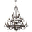 Quoizel Noble 18 Light Chandelier, Rustic Black