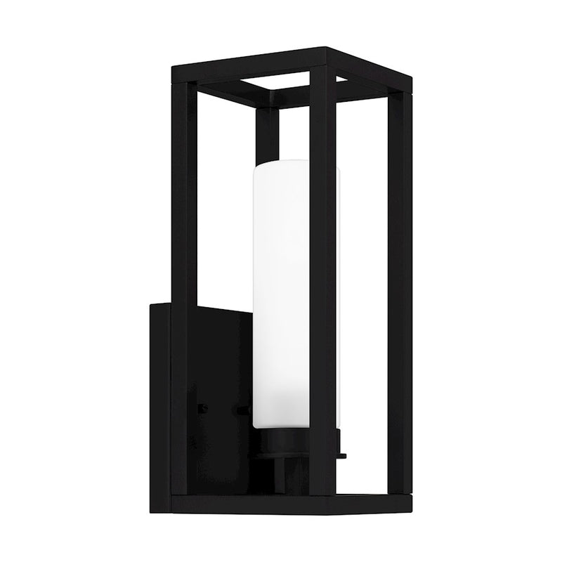 Quoizel Neville 1 Light Outdoor Lantern, Matte Black/Etched