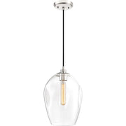 Quoizel Nostalgia 1 Light Mini Pendant, Polished Nickel