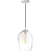 Quoizel Nostalgia 1 Light Mini Pendant, Polished Nickel