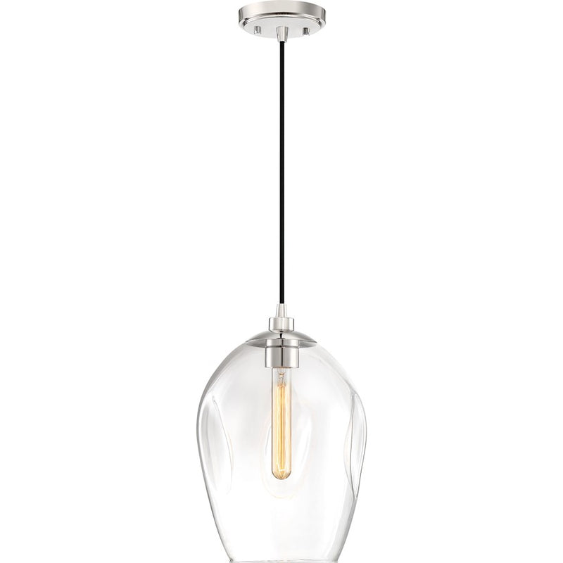Quoizel Nostalgia 1 Light Mini Pendant, Polished Nickel