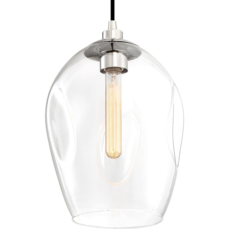 Quoizel Nostalgia 1 Light Mini Pendant, Polished Nickel