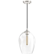 Quoizel Nostalgia 1 Light Mini Pendant, Polished Nickel