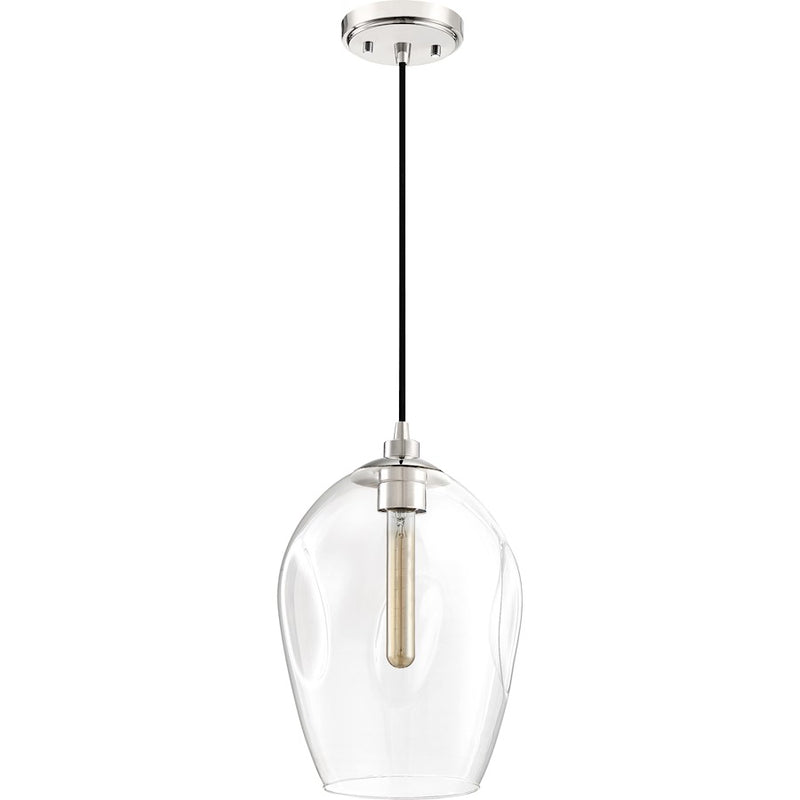 Quoizel Nostalgia 1 Light Mini Pendant, Polished Nickel