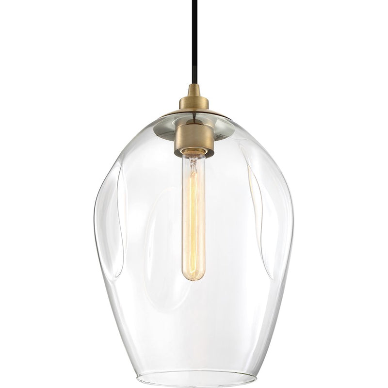 Quoizel Nostalgia 1 Light Mini Pendant, Weathered Brass