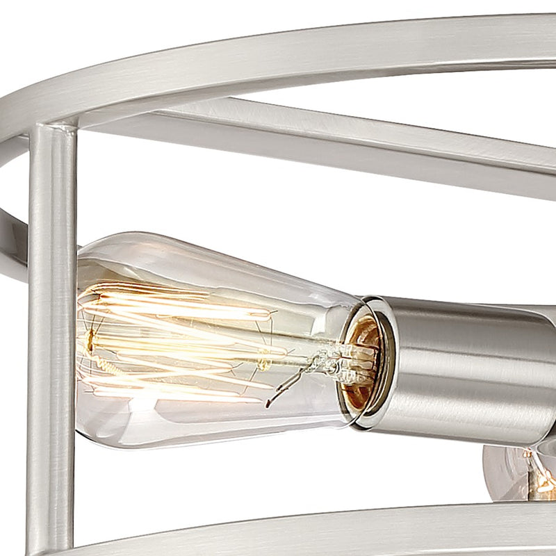 Quoizel New Harbor 3 Light Semi-Flush Mount, Brushed Nickel