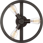 Quoizel New Harbor 3 Light Semi-Flush Mount, Western Bronze