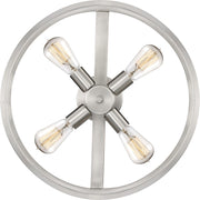 Quoizel New Harbor 4 Light Semi-Flush Mount, Brushed Nickel