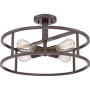 Quoizel New Harbor Semi-Flush Mount in Western Bronze