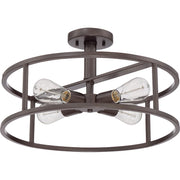 Quoizel New Harbor Semi-Flush Mount in Western Bronze