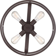Quoizel New Harbor Semi-Flush Mount in Western Bronze