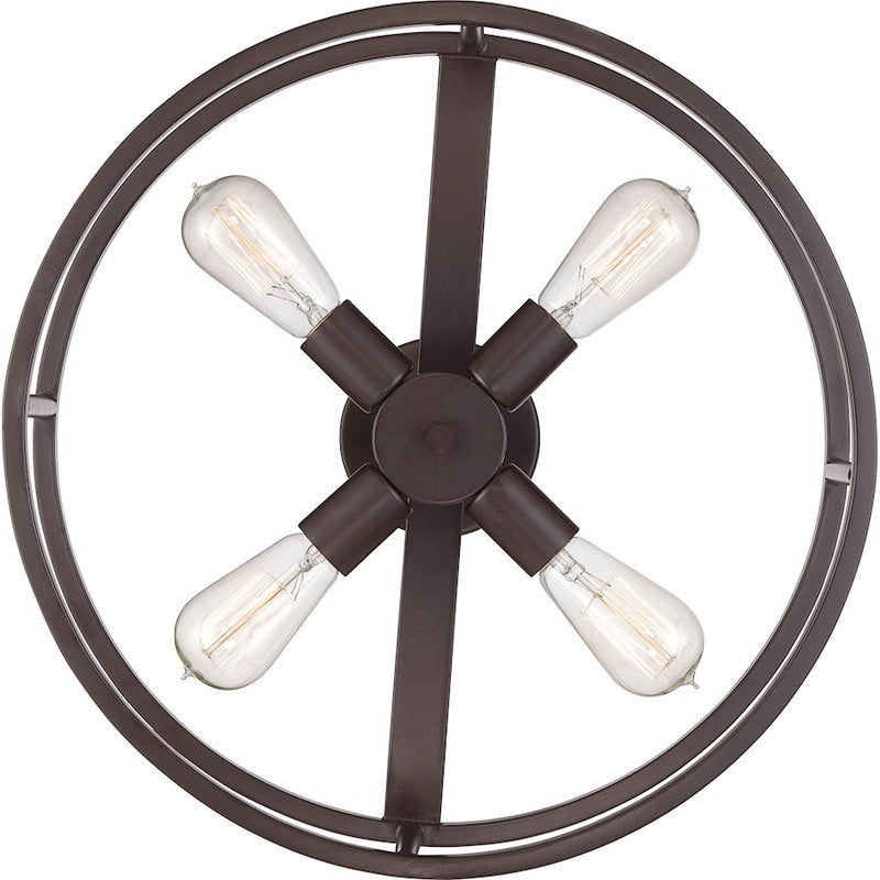 Quoizel New Harbor Semi-Flush Mount in Western Bronze