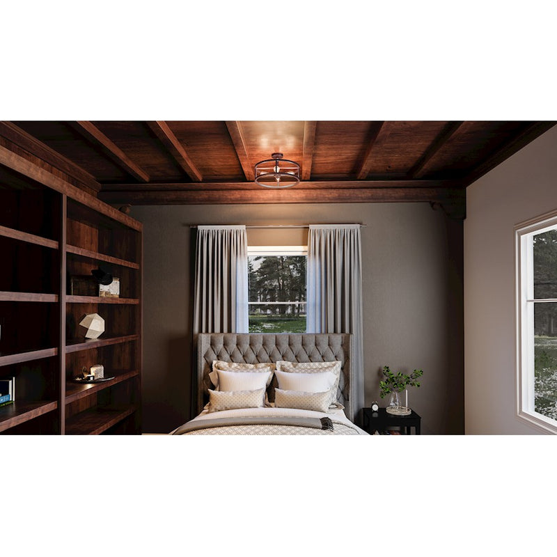 Quoizel New Harbor 5 Light Semi-Flush Mount, Western Bronze