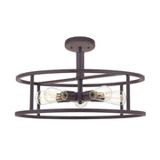Quoizel New Harbor 5 Light Semi-Flush Mount, Western Bronze