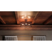 Quoizel New Harbor 5 Light Semi-Flush Mount, Western Bronze