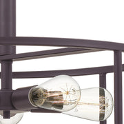 Quoizel New Harbor 5 Light Semi-Flush Mount, Western Bronze