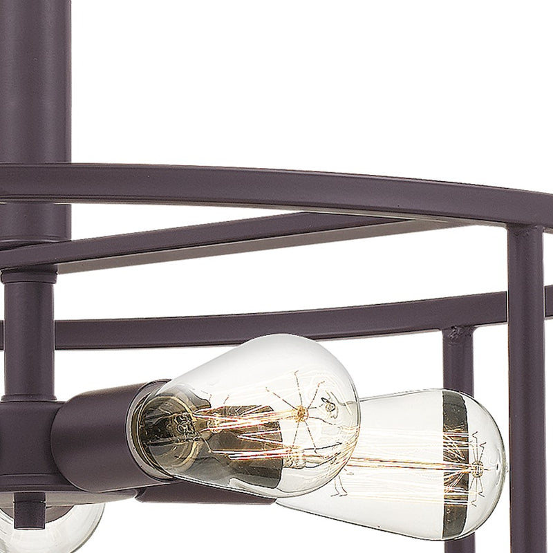 Quoizel New Harbor 5 Light Semi-Flush Mount, Western Bronze
