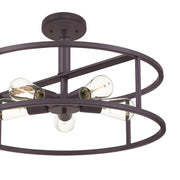 Quoizel New Harbor 5 Light Semi-Flush Mount, Western Bronze