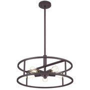 Quoizel New Harbor 5 Light Pendant, Western Bronze