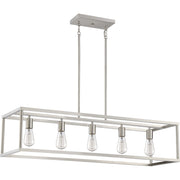 Quoizel New Harbor 5 Light Island Light, Brushed Nickel