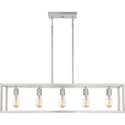Quoizel New Harbor 5 Light Island Light, Brushed Nickel