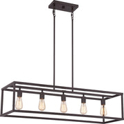 Quoizel New Harbor 5 Light Island Light in Western Bronze