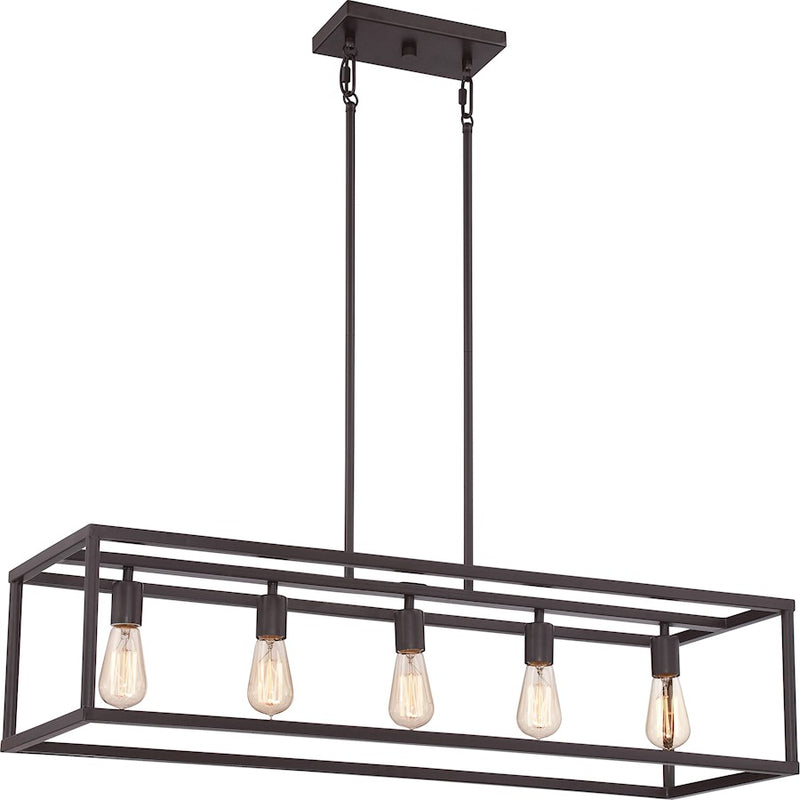 Quoizel New Harbor 5 Light Island Light in Western Bronze