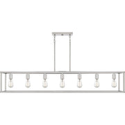 Quoizel New Harbor 7 Light Island Chandelier, Brushed Nickel