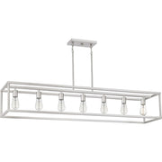 Quoizel New Harbor 7 Light Island Chandelier, Brushed Nickel