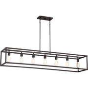 Quoizel New Harbor 7 Light Island Chandelier, Western Bronze