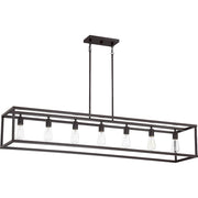 Quoizel New Harbor 7 Light Island Chandelier, Western Bronze